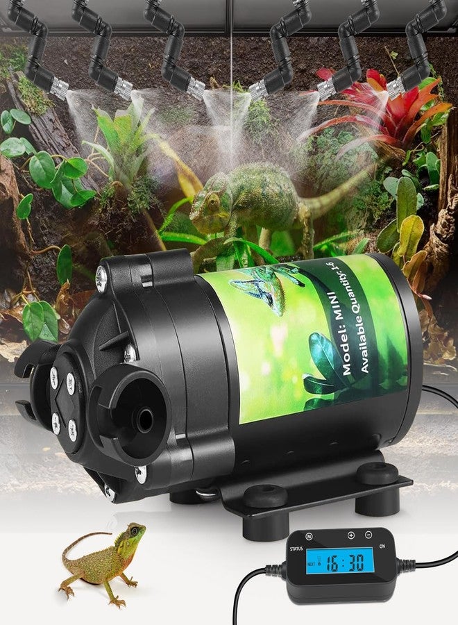 DAOTAILI Reptile Mister System, External Timer & 360° Adjustable Nozzle, Humidifier for Reptiles, Amphibians, Rainforest Plants and Aquariums - Image 1